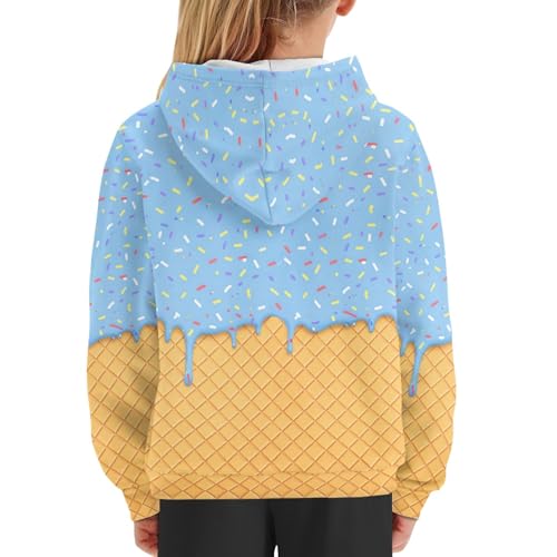 Image of Coloranimal Unisex Girls and Boys Long Sleeve Hoodies Hoody Athletic Pullover Sweatshirts Tops Age 6-16year