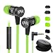 Produktbild HQMAX Warhammer Ohrhörer mit Mikrofon, langlebige verdrahtete Ohrhörer, innovativ, In-Ear-Kopfhörer mit Memory-Schaum, Kopfhörer mit Mikrofon und 3,5 mm Klinkenstecker, Grün