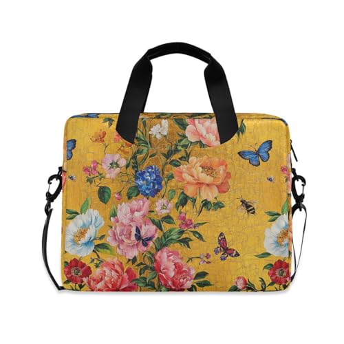 Funda con Asa y Correa para Laptop 15.6 pulg Flores Primaverales