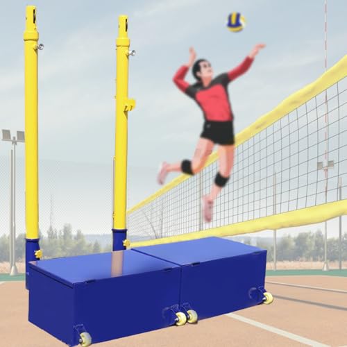 Portable Volleyball & Badminton Net Frame Poles with Wheels, Steel Stand, Adjustable Height & Stable Base - Indoor/Outdoor Use withMulti Functional Sports System，Portable Outdoor Net Frame (B)