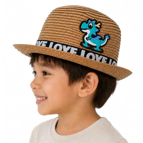 Image of VRITRAZ Baby Boy's and Girl's Kids Children Cute Printed Cartoon Gift Summer Fancy Dress Straw Fasion Hat Cap 1