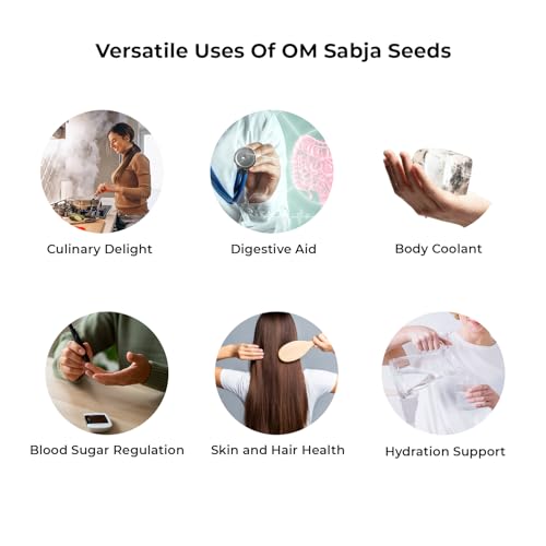Image of Sabja Seeds (Basil Seed) 200g - NPOP Certified | Tukmaria Tulsi Seeds, Plant Protein, High Fiber by Organic Mandya