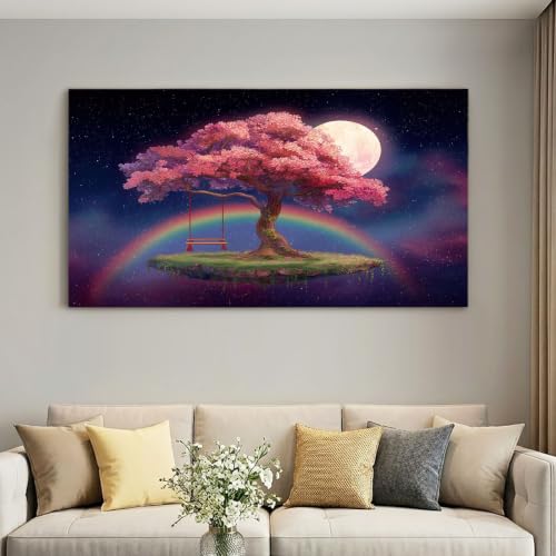 Cuadro Enfantin de columpio rojo para dar vida a una pared vacia y aburrida