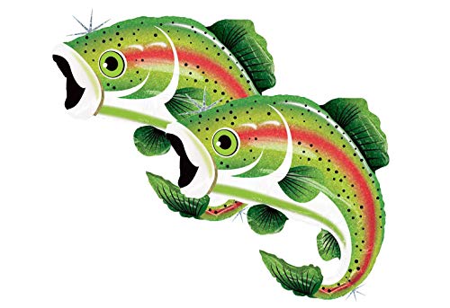 Artisan Owl Set of 2 Rainbow Trout 29" Foil Fishing Balloons Party Decoration for Birthday by Artisan Owl - Used condition - US$14.59