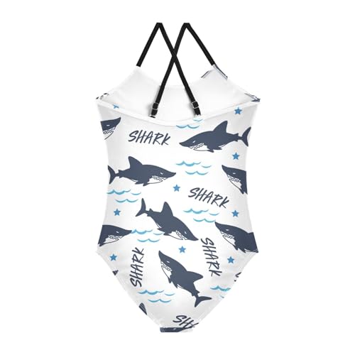Aquatic Predators Shark Girls Swimsuit One Piece Bathing Suit for Baby Girls' Swimwear 3-10T2