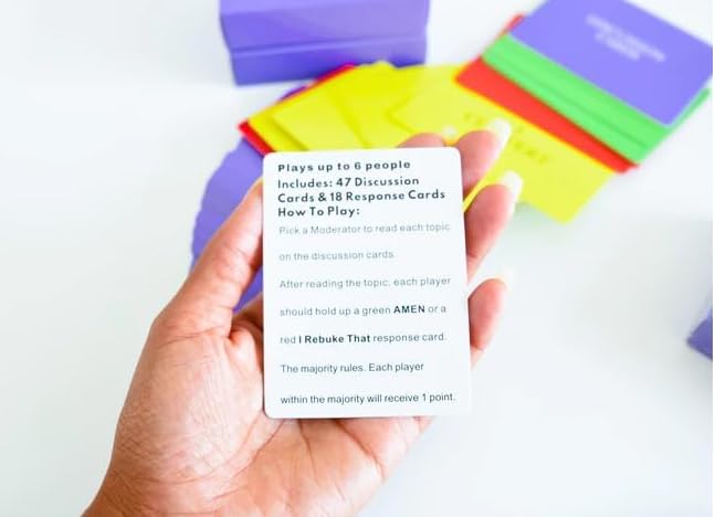 Christian Card Game for Families Church Groups Young Adult Ministries & Game Night - Faith-Based Conversation Starter with 47 Topic Cards 18 Response Cards product thumbnail 7