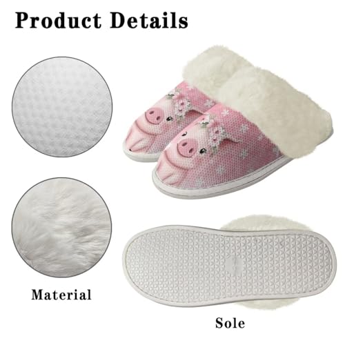 Cozy Slippers for Women Indoor House Shoes with Anti-Skid Sole and Fuzzy Collar Warm Slippers 6