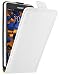 Produktbild mumbi Echt Leder Flip Case kompatibel mit Sony Xperia Z3 Compact Hülle Leder Tasche Case Wallet, weiss