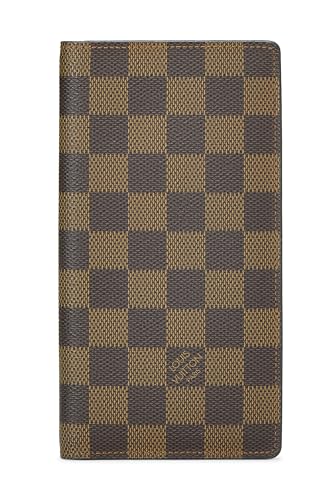 Pre-Loved Damier Ebene Brazza Continental Wallet, Brown