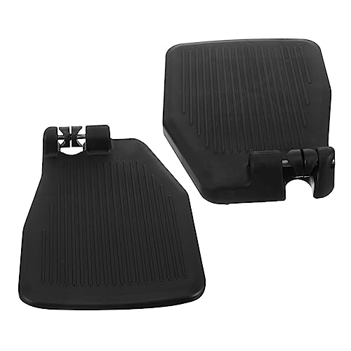 PLAFOPE 1 ペア 車椅子用フットレスト 電動 行商人 フットスリング レッグリフター の車輪 旅行用 ウォーカー ホイールカバー フットペダル プラスチック Black