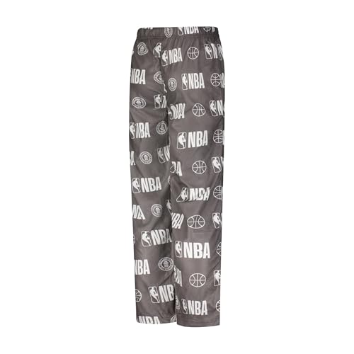 Ultra Game Adult Unisex NBA Official Logo All-Over Print Pajama Pants – Flannel Black & Heather Gray3