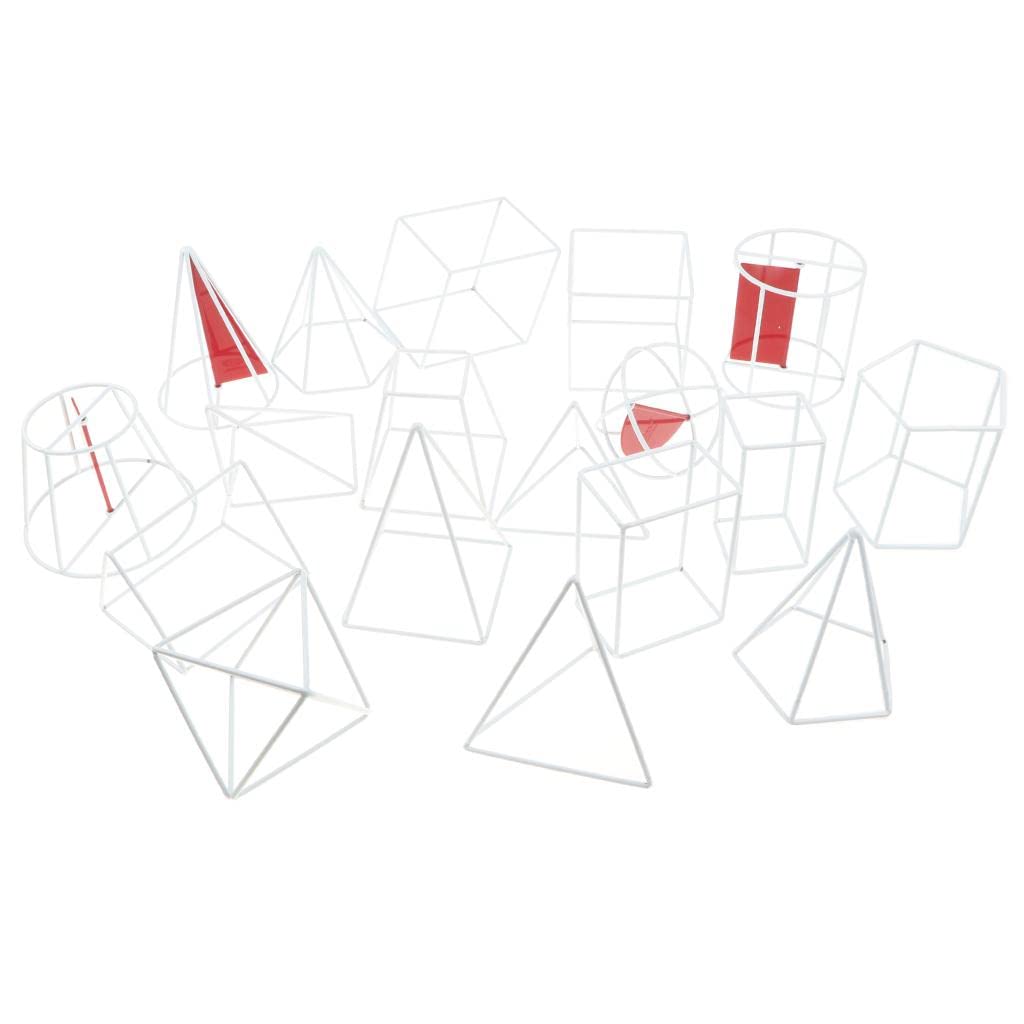 Set mit 3D Geometriemodellen – Mathematische Anschauungshilfen – Lehrmittel für Mathematiklernen – Lernspielzeug für Schüler