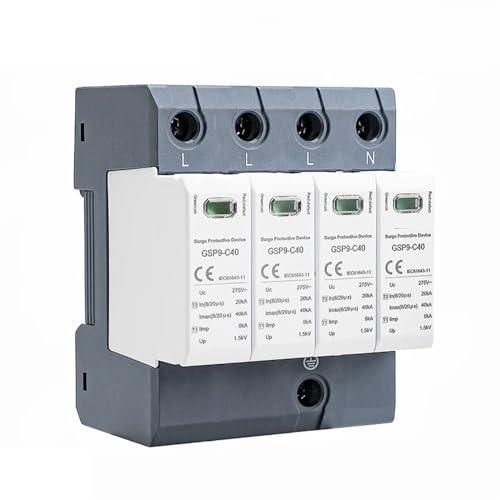 Parasurtenseur 4 pôles GSP9 40KA boîtier robuste pour rail din 3P+N