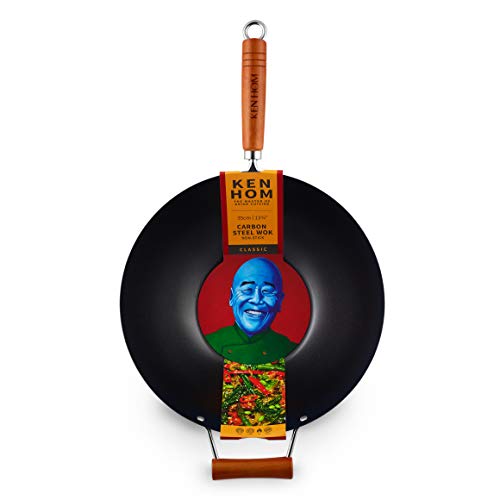 Ken Hom Classic Stir Fry Wok, 14", Black