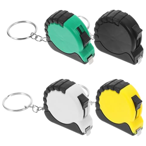 Set de 4 cintas métricas retráctiles con llavero