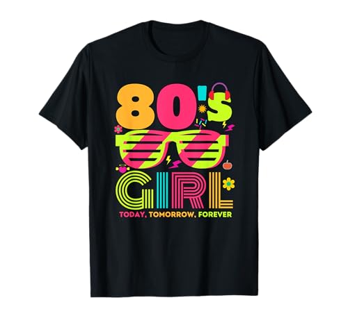 Disfraz retro vintage para mujer de los años 80 Camiseta