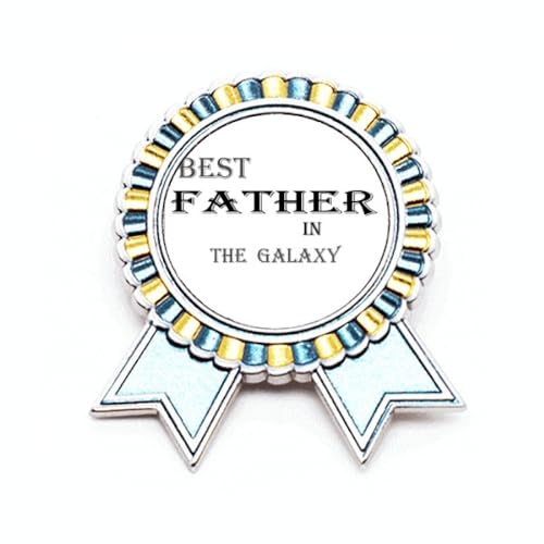 Broche Best Dad in the Galaxy M Métal Badge Veste Homme Idée Cadeau Papa