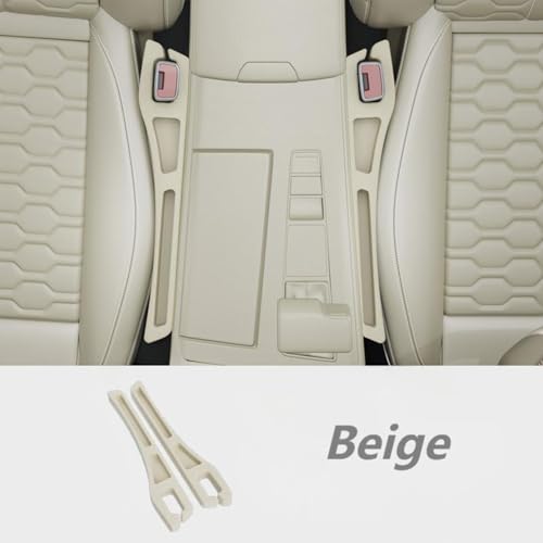 ZYXDMMJH 2PCS Car Seat Gap Filler For Nissan Kicks (P15) 2017 2018 2019 2020 2021 2022 2023 2024, Vehicle Mounted Leak Proof Filling Organiser Pads Fill the Gap Between Seat & Console,White