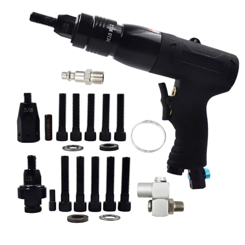 Pneumatic Rivet Nut Tool Pull Setter Fastening Tool 1/2 3/8 Mandrels