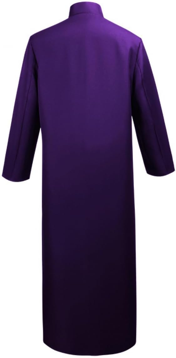 Men's Clergy Cassock Church Minister robe vestment for Pastor Halloween Costume Outfit