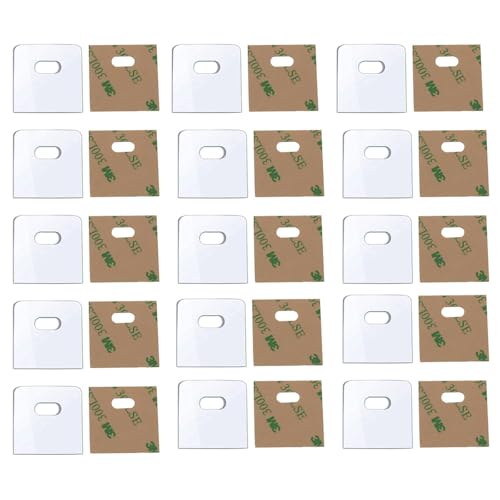 JianLing 60PCS Vertical Blinds Patch Pendant Curtain Pendant Repair Piece 30x30mm Vertical Blinds Replacement Slats White