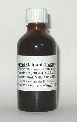 Asvet 50ml Galgant Tropfen, Auszug, Zubereitung ohne Chemie (GP = EUR 35,80/100ml) Cover
