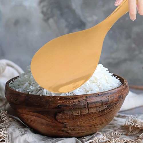 Qianly Rice Spoon Kitchen Gadget Portable Long Handle Food Serving Utensil Dinnerware for Home Restaurant Dinner Room Kitchen