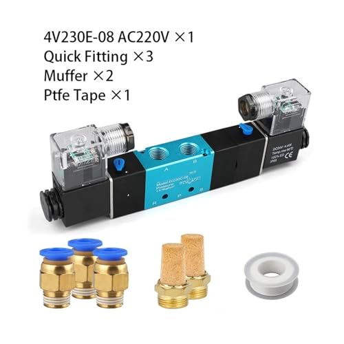 Électrovanne double bobine 4V230 commande électrique 3 positions 12mm - 3