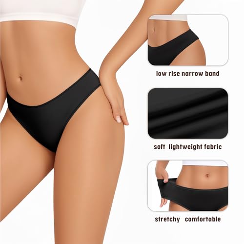 MANGOPOP Womens Underwear Bikini Panties with Cotton Gusset Stretch Underwear for Women 6 Pack2