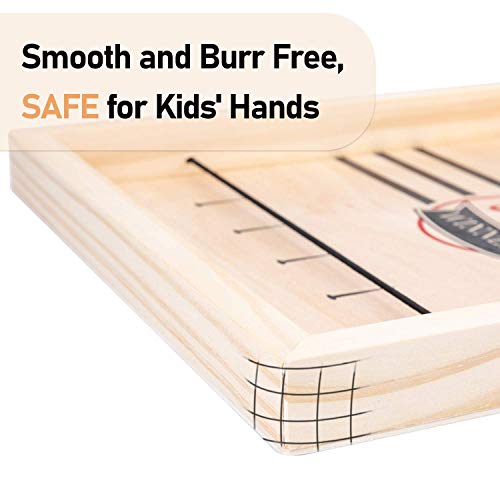 Fast Sling Puck Game Large, Fancymay Wooden Hockey Game, 22x11.8 Inch, Foosball Winner Board Game, Parent-Child Interactive Toy Board Table Game for Family Game Night Fun - Thumbnail 2