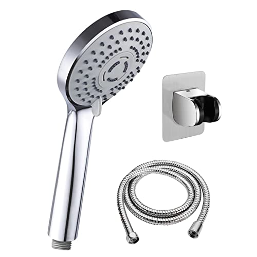 Ensemble douche murale pour faible pression avec support réglable chrome - 2