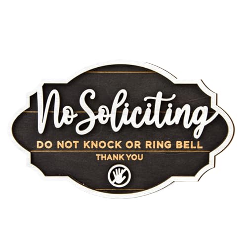 住宅用勧誘禁止サイン | 勧誘お断りプレート - ウッドハンギングハウスウェルカム装飾 ご近所 オフィス ビジネス 屋外 庭園 壁門 アパート向け