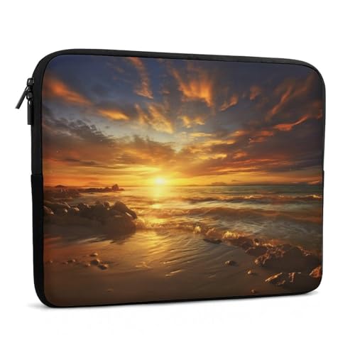 Funda protectora para computadora de 17 pulgadas impermeable con absorción de golpes dorada 3