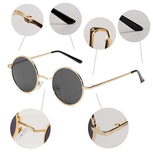 Image of Vintage Small Round Polarized Hippie Sunglasses for Men Women Circle Sun Glasses NP1002