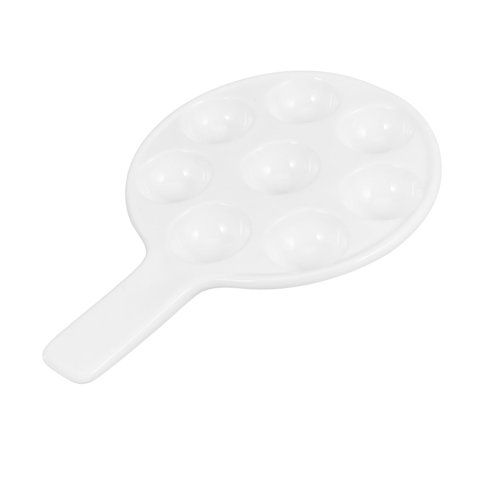 Plat de cuisson pour escargots en céramique fine VALICLUD, design épuré blanc