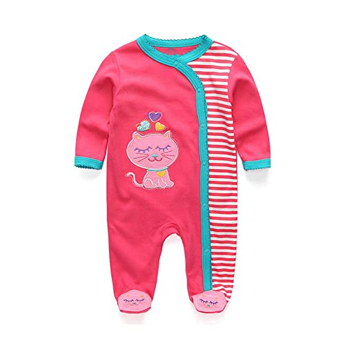 Image of Newborn Baby Boy Girl Organic Cotton Bodysuit Long Sleeve Jumpsuit 3-Pack Outfits Clothes,0-24Months