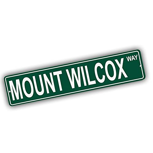 Brotherhood Aluminum Street Sign for Mount Wilcox - Colorado Man Cave Decor