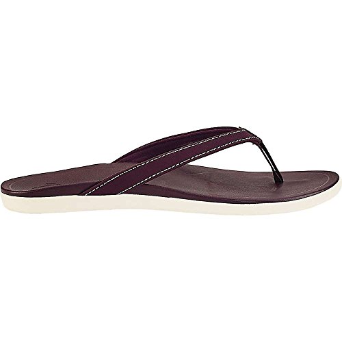 OLUKAI Women's Hoâ€˜Opio Sandals, Dark Plum/Dark Plum, 10