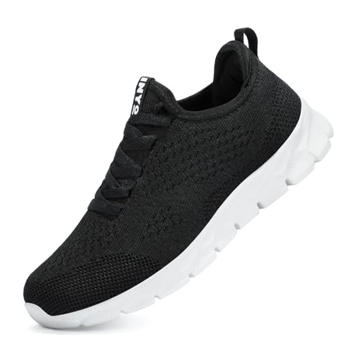 INYO Womens Trainers Gym Running Shoes Tennis Sneakers Walking Slip-on Sports Ladies Trainers Breathable White Womens Size 5 UK