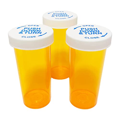 【薬剤師プロデュース】 Pharmee ピルケース 薬ケース 海外 チャイルドロック付 (120mL3個セット)(1個あたり340錠目安)（Amazon）
