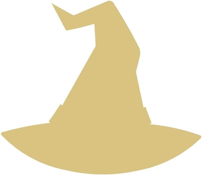 Witch Hat Unfinished Wood Cutout, No Sanding Required, 1/4" Laser Cut Smooth MDF Cutout, Home Décor, Crafts, DIY Projects, Made in USA by Diverse Print & Cut