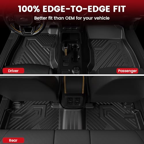 Image of LASFIT Floor Mats & Cargo Mat for Subaru Forester 2019-2024 | All Weather TPE Custom Fit Floor Liners, Full Set Car Mats with Backrest Mats & Cargo Trunk Mat Accessories, Black