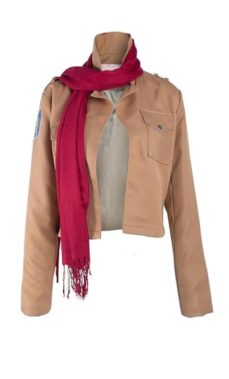 Womens Jacket Outfits Girls Cosplay Costume Set Scarf