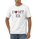 gaeruite Funny Mens Tshirts I Love My Ex T Shirt Men's T-Shirts Funny (Color : Colour, Size : X-Large)