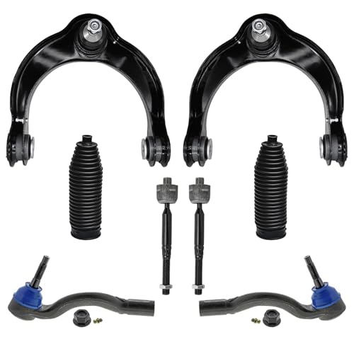 Image of Detroit Axle - 8pc Front End Kit for Jeep 2016-2020 Grand Cherokee Dodge Durango, 2 Upper Control Arms with Ball Joints 4 Inner Outer Tie Rods 2 Boots 2017 2018 2019 Replacement