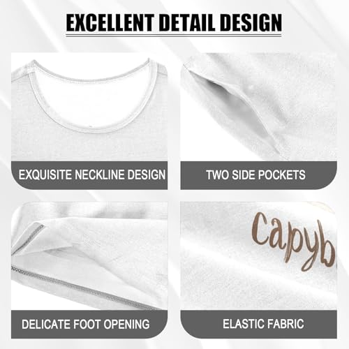 Crowned Capybara Tutu Pink Pajama Set Short Sleeve Summer Pajamas Shorts Sets PJ Clothes Set Soft 5Y4