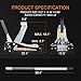 Torin T83505W BlackJack Hydraulic Low Profile Steel Racing Floor Jack with Single Piston Quick Lift Pump, 3 Ton (6,000 lb) Capacity, Black