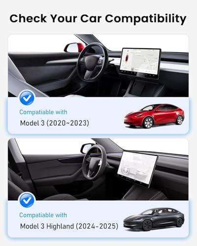 Image of LOWEEY 2026 Upgraded Tesla Model 3 Sunshade Roof, UPF200+ Roof Sunshade with Storage Bag, No-Sag & No-Gaps Heat Insulation Foldable Glass Roof Sun Shade, Tesla Model 3 Accessories MY20-23,Black
