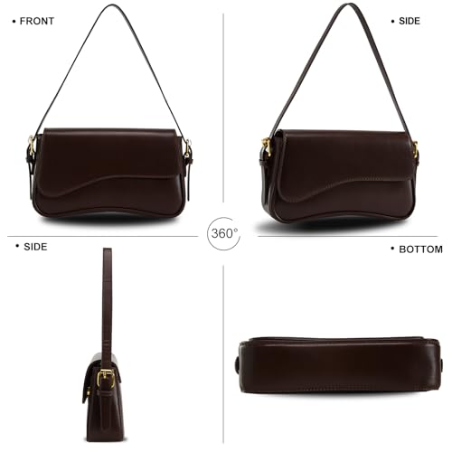 Image of Small Shoulder Bag for women,Crossbody Purses,Leather Tote Handbag Clutch Hobo Purse,with Zipper Closure for Women