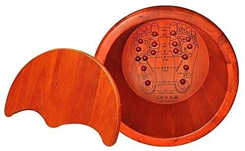 Spa para pies de madera maciza 26 cm con tapa miniatura 2